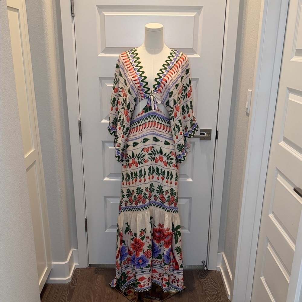 FARM Rio Floral Maxi Dress Size L - Picture 5 of 11